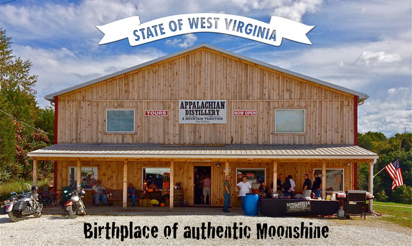 Appalachian Moonshine Destille in West Virginia Frontansicht des Gebäudes